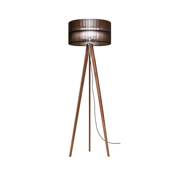 Waldmann VIVAA.free Woodshade LED Stehleuchte mit Leuchtenschirm in Eiche dunkel